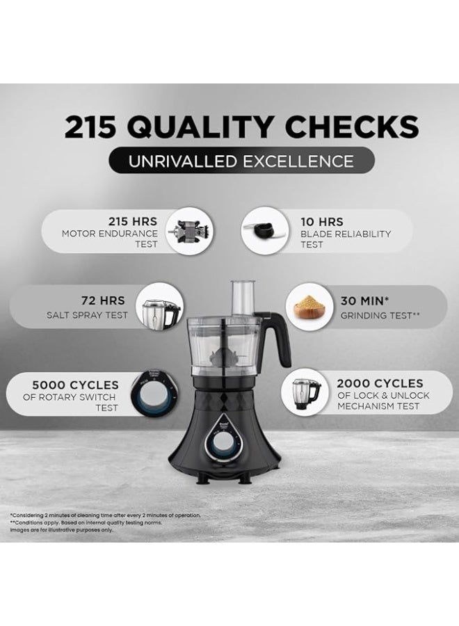 Preethi Zodiac Cosmo MG 236 Mixer Grinder 5 Jars 1.5 L 750 W MG-236 Black - Image 3