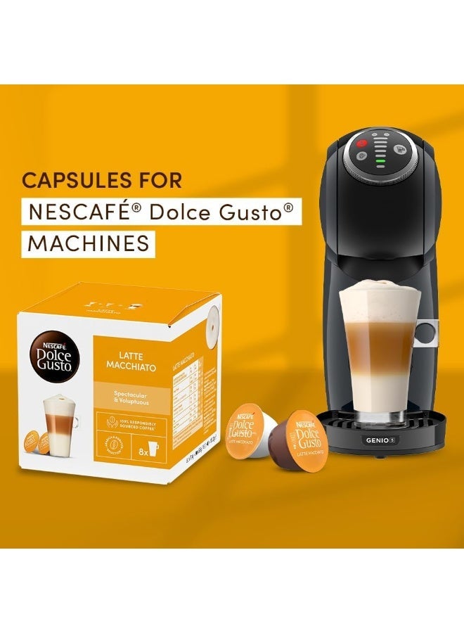 نسكافيه دولتشي غوستو لاتيه ماكياتو 16 كبسولة قهوة - Image 2
