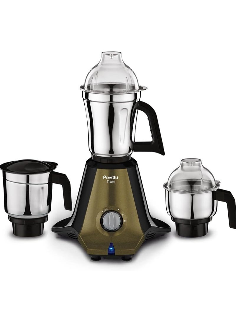 Preethi Titan Mixer Grinder for Kitchen | 3 Jars Mixie 1000 W MG283 Black - Image 1
