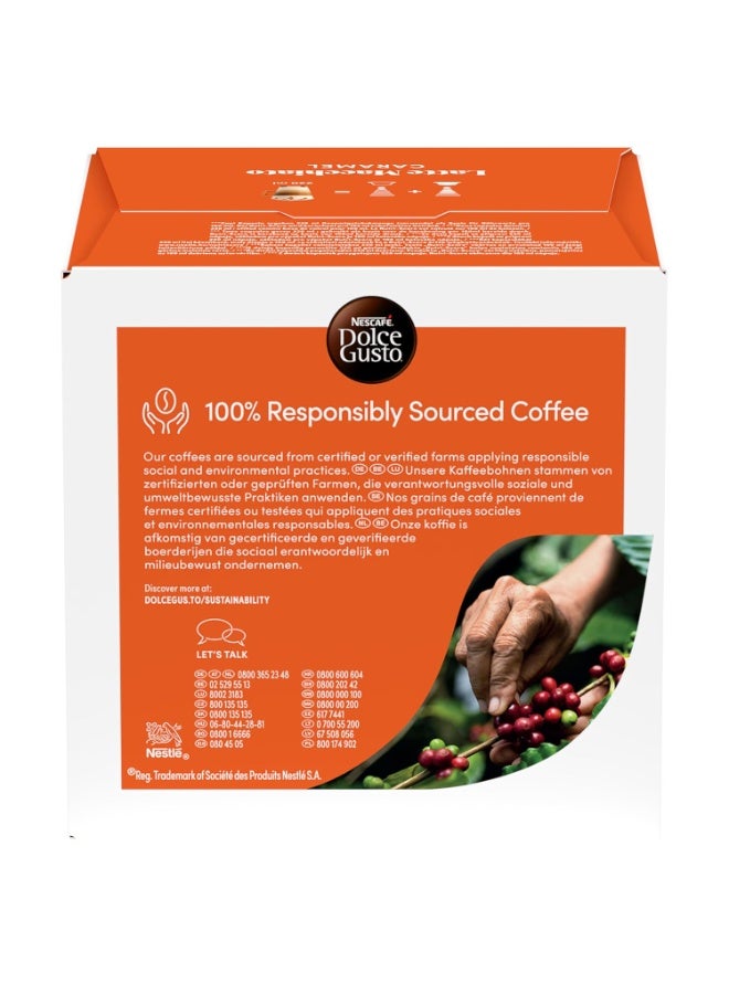 نسكافيه دولتشي غوستو لاتيه ماكياتو كراميل 16 كبسولة قهوة - Image 3