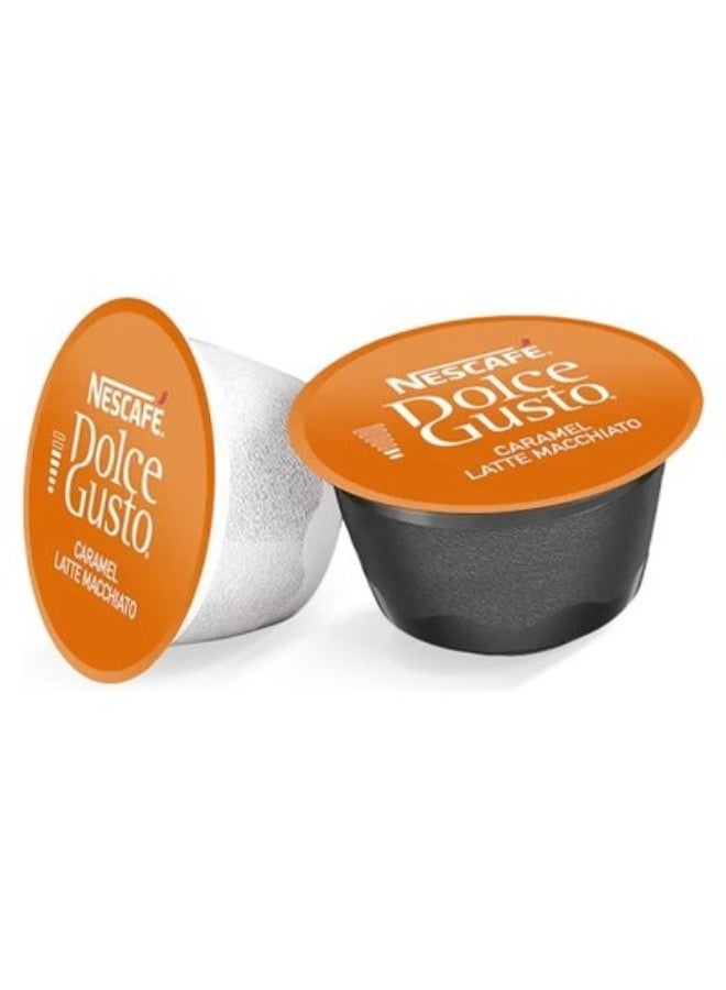 نسكافيه دولتشي غوستو لاتيه ماكياتو كراميل 16 كبسولة قهوة - Image 4