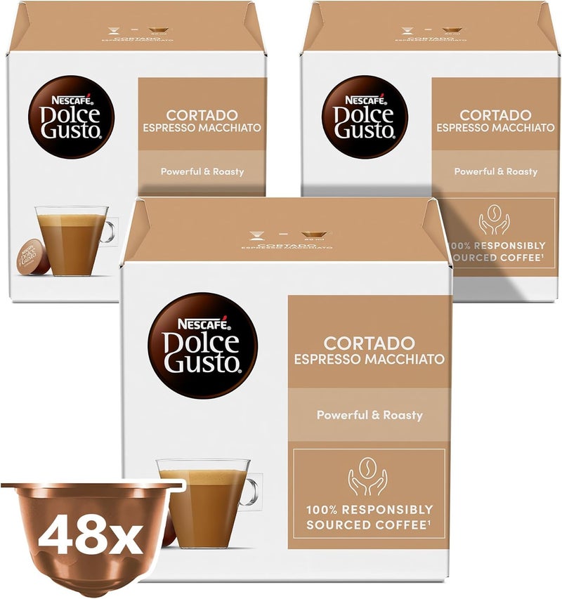 نسكافيه دولتشي غوستو كورتادو إسبريسو ماكياتو 16 كبسولة قهوة - Image 1