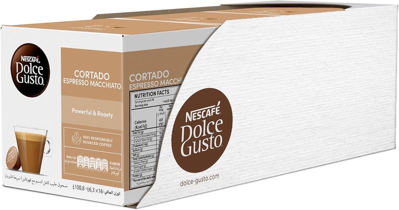 نسكافيه دولتشي غوستو كورتادو إسبريسو ماكياتو 16 كبسولة قهوة - Image 4