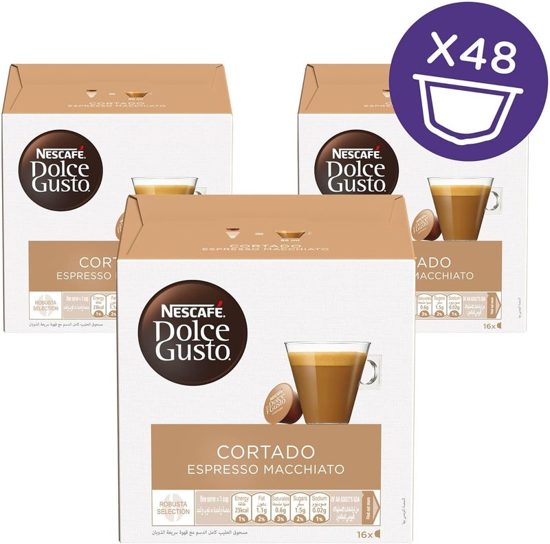 نسكافيه دولتشي غوستو كورتادو إسبريسو ماكياتو 16 كبسولة قهوة - Image 5