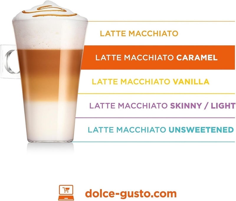 نسكافيه دولتشي غوستو كراميل لاتيه ماكياتو 16 كبسولة قهوة - Image 5