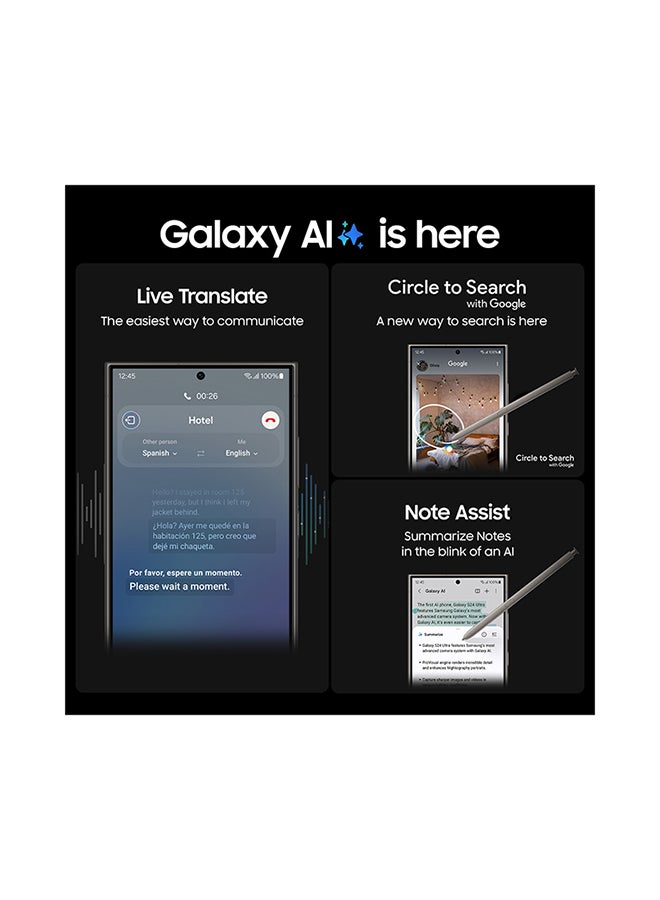 Samsung Renewed - Galaxy S24 Ultra 5G Dual SIM Titanium Gray 12GB RAM 256GB - Middle East Version - Image 3