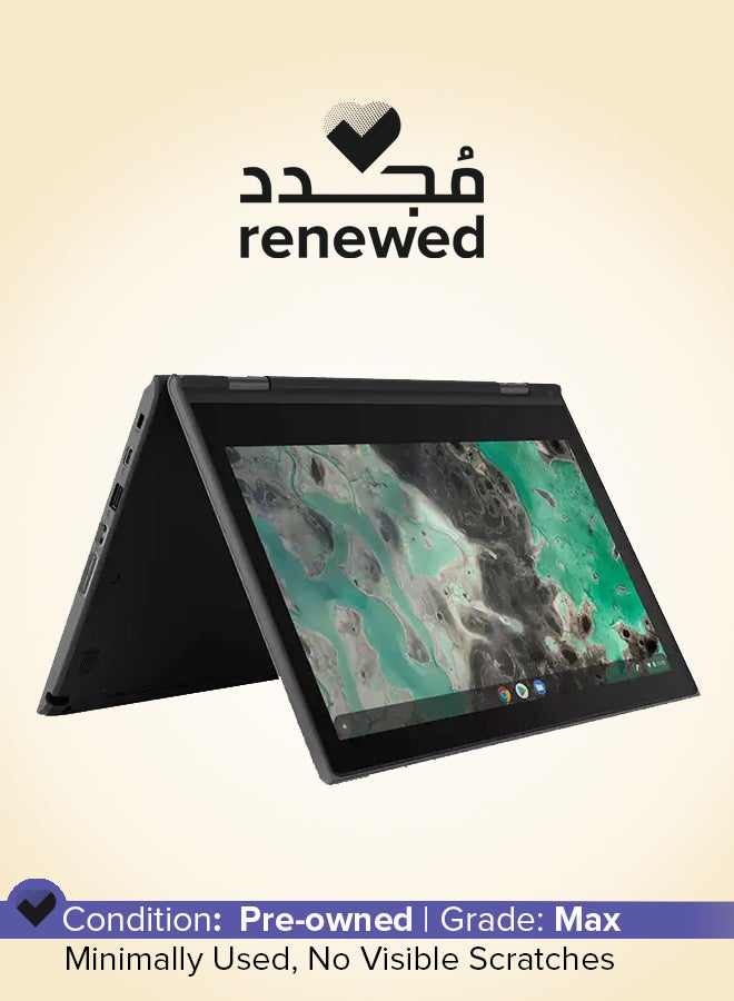 Lenovo Renewed - Chromebook 500e x360 11.6" Touchscreen 4GB RAM 32GB eMMC Convertible 2-in-1 Laptop English black - Image 1