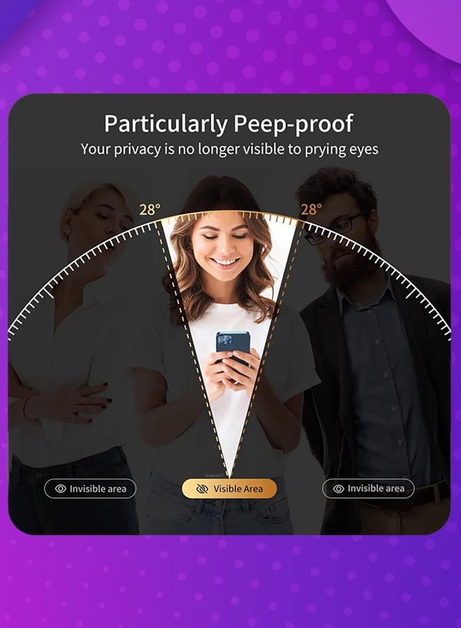 MARGOUN Anti Peep 9H Tempered Glass for OnePlus 15 Edge to Edge Privacy Guard - Clear-1 - Image 5