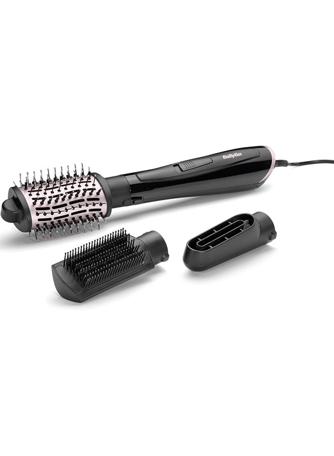 BaByliss Air Style Smooth, 3-in-1 Hot Air Brush, Ideal for Blow Drying, Straightening, and Creating Volume ,Professional Styling Tool, 2 Temperature Settings Black 1.1 cm - Image 1