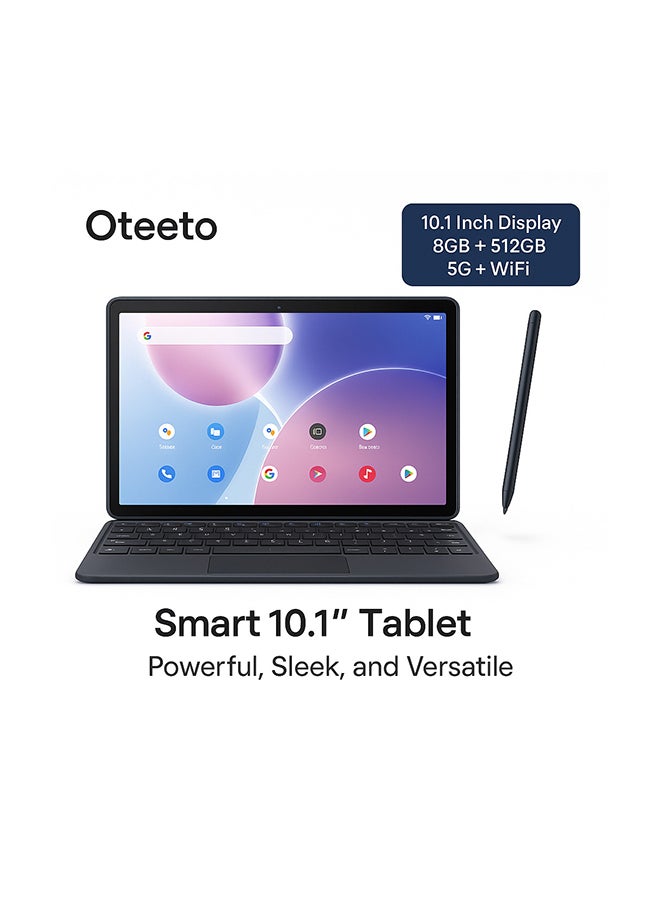 أوتيتو TAB 14 Pro  Dual SIM Gray  8GB  512GB 5G- International Version with keyboard, touch pen and mouse - Image 1