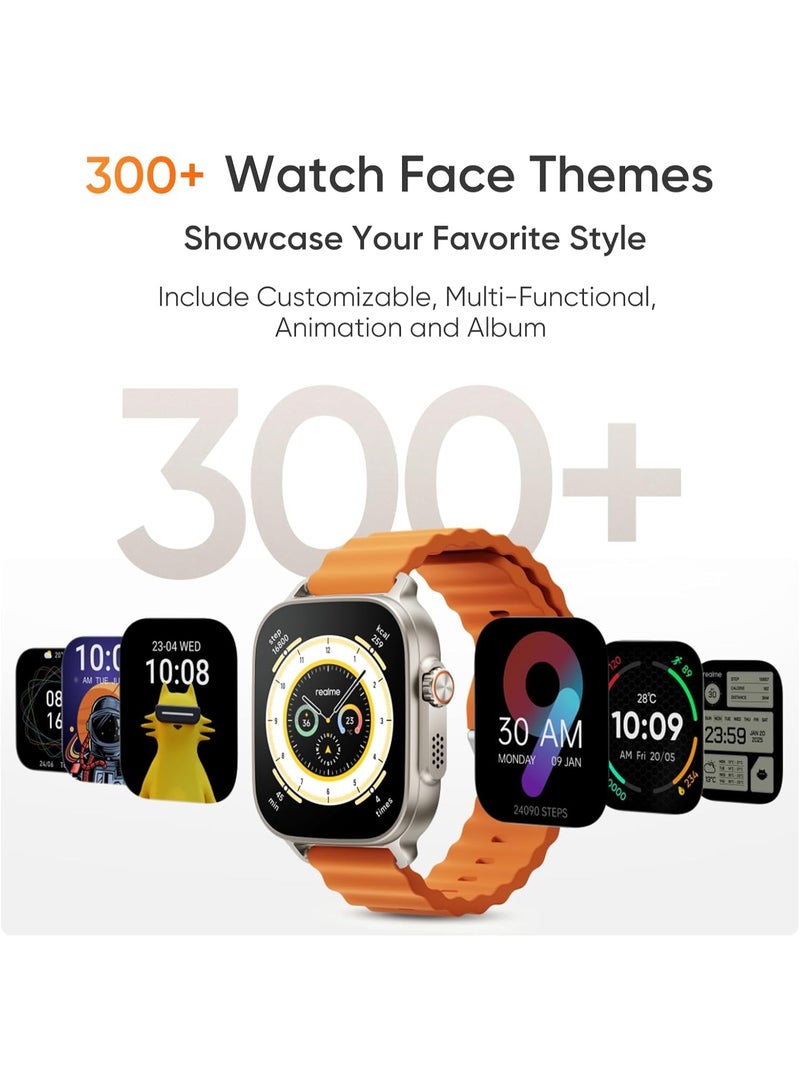 realme Watch 5 Smartwatch, 1.97" AMOLED screen, +100 Sport modes, Health Monitoring, NFC,GPS, IP68 - Titanium Black - Image 2