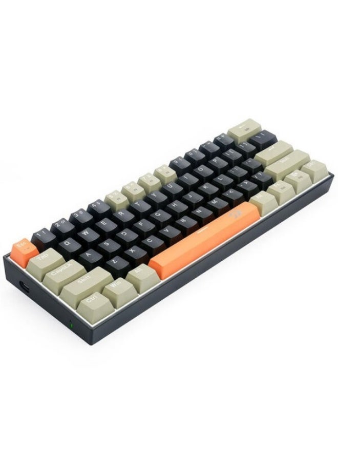 REDRAGON K606 LAKSHMI 60% Mechanical Gaming Keyboard - (BLUE Switch) - White LED Backlighting - 61 KEYS - Detachable Cable // (K606-OG&BK&GY) - Image 4