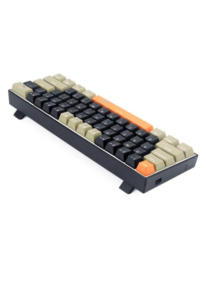 REDRAGON K606 LAKSHMI 60% Mechanical Gaming Keyboard - (BLUE Switch) - White LED Backlighting - 61 KEYS - Detachable Cable // (K606-OG&BK&GY) - Image 3