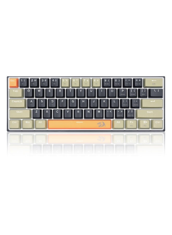 REDRAGON K606 LAKSHMI 60% Mechanical Gaming Keyboard - (BLUE Switch) - White LED Backlighting - 61 KEYS - Detachable Cable // (K606-OG&BK&GY) - Image 2