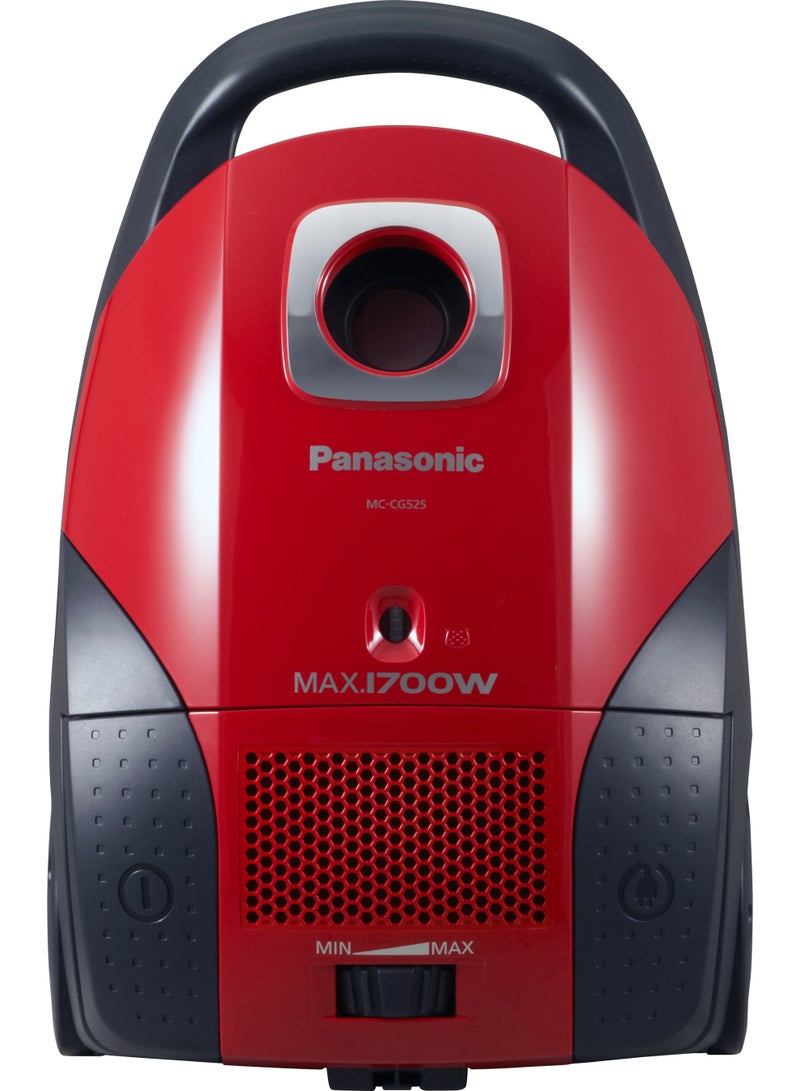 panasonic MC-CG525R-1700 Watt - bag capacity 4 L - AntiBacteria Filter 1700 W 525 Red - Image 1