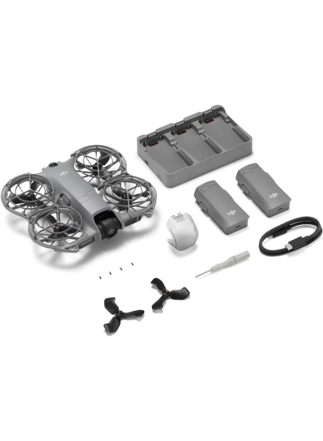 DJI Neo 2 Fly More Combo (Drone Only),4K Drone With Camera,Palm Takeoff & Landing,Gesture Control, ActiveTrack,Omnidirectional Obstacle Sensing, 3 Batteries -UAE Version with Official Warranty Support - Image 2