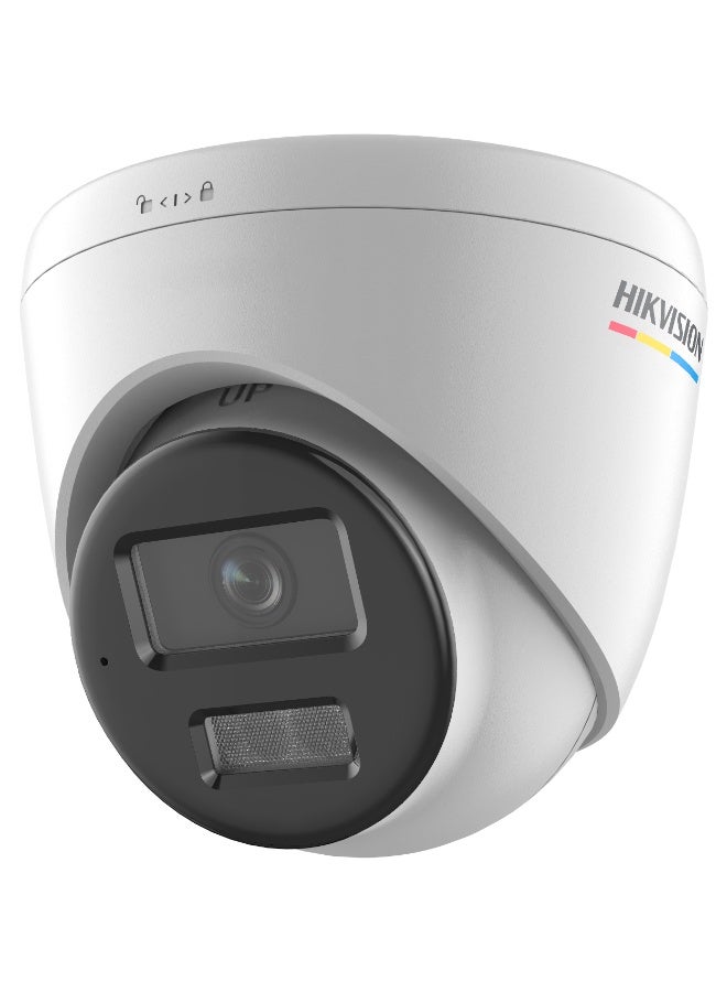 HIKVISION DS-2CD1347G3-LIU (2.8mm) 4MP ColorVu Fixed Turret Network Camera, H.265+, Built-in Mic, Smart Hybrid Light (White Light/IR, 30m), IP67 Outdoor, PoE, 1/3″ CMOS Sensor, 120dB WDR, 3D DNR, Motion Detection, Metal Housing | DS-2CD1347G3-LIU - Image 1