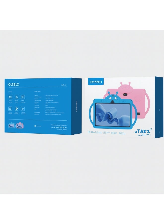 أوتيتو تاب 72 للأطفال – شاشة IPS بحجم 7.0 بوصة، 6 جيجابايت RAM + 128 جيجابايت تخزين، أندرويد، واي فاي، بطارية 3500 مللي أمبير، غلاف EVA مضاد للصدمات – جهاز تعليمي للأطفال - أزرق - Image 4