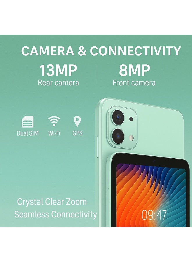 أوتيتو TAB 19 – 10.1-Inch Android 14 Tablet PC, 12GB RAM, 512GB ROM, Octa-Core, 13MP + 8MP Camera, 8000mAh, WiFi + Dual SIM – Green - Image 5