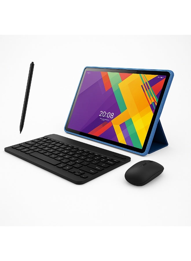 Oteeto TAB 11 Pro 10.1-Inch Android 13 Tablet (8GB RAM + 512GB ROM) | 5G Wi-Fi | 13MP + 8MP Dual Camera | 6000mAh Long Battery | Type-C Charger | Free Keyboard, Mouse, Touch Pen And Case | Blue - Image 1