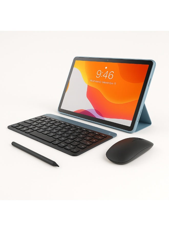 أوتيتو TAB 18 – 10.1-Inch HD Display | 8GB RAM + 512GB ROM | Android 15 | Octa-Core | 13MP + 8MP Camera | 8000mAh Battery | 4G LTE | Free Keyboard, Cover And Pen - Blue - Image 1