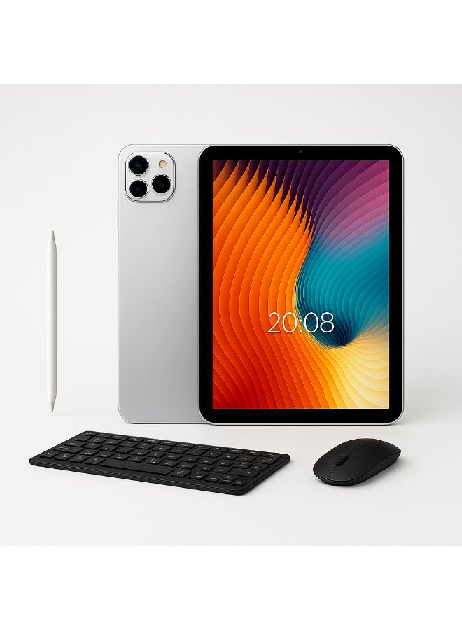 أوتيتو تاب 19 – جهاز لوحي أندرويد 14 بحجم 10.1 بوصة، 12 جيجابايت رام، 512 جيجابايت روم، ثماني النواة، كاميرا 13 ميجابكسل + 8 ميجابكسل، 8000 مللي أمبير، واي فاي + شريحتين – فضي - Image 1