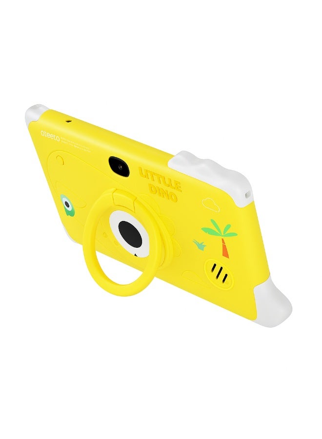 Oteeto K2 Kids Tablet | 7-Inch IPS Display | 4GB RAM + 128GB ROM | Android 13 | Dual Camera | Type-C Charging | Parental Mode | FREE Sunglasses And Stickers - Yellow - Image 3