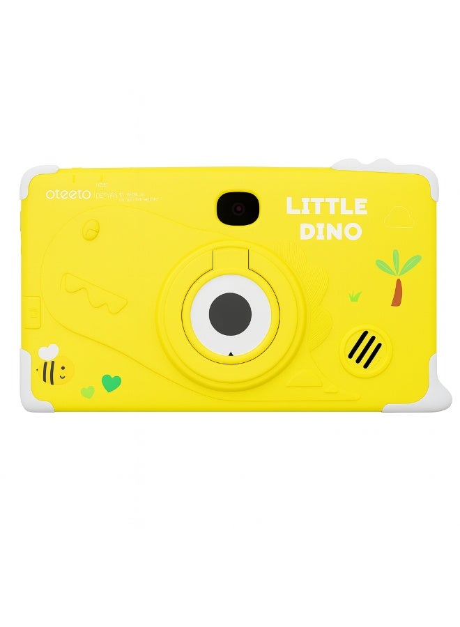 Oteeto K2 Kids Tablet | 7-Inch IPS Display | 4GB RAM + 128GB ROM | Android 13 | Dual Camera | Type-C Charging | Parental Mode | FREE Sunglasses And Stickers - Yellow - Image 2
