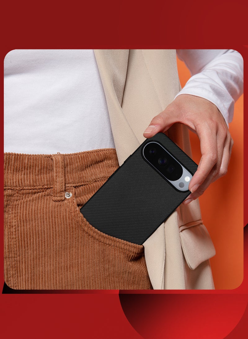 MARGOUN Carbon Pattern Premium Back Cover for Pixel 10 Pro – Slim Protective Edition - Black-1 - Image 3