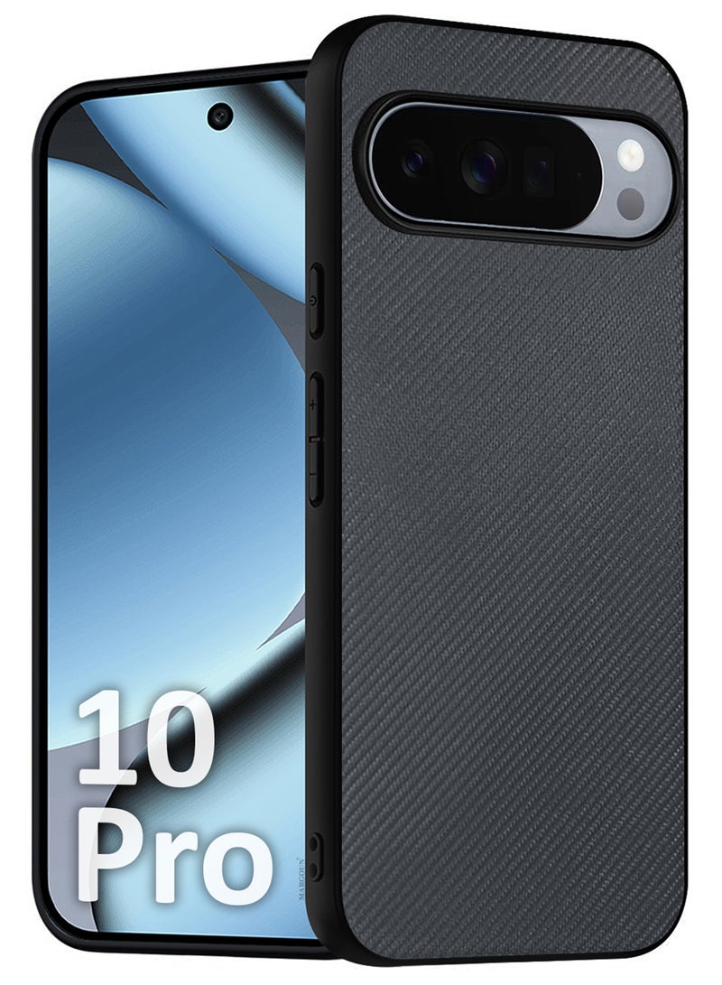 مارجون Carbon Pattern Premium Back Cover for Pixel 10 Pro – Slim Protective Edition - Grey-1 - Image 1