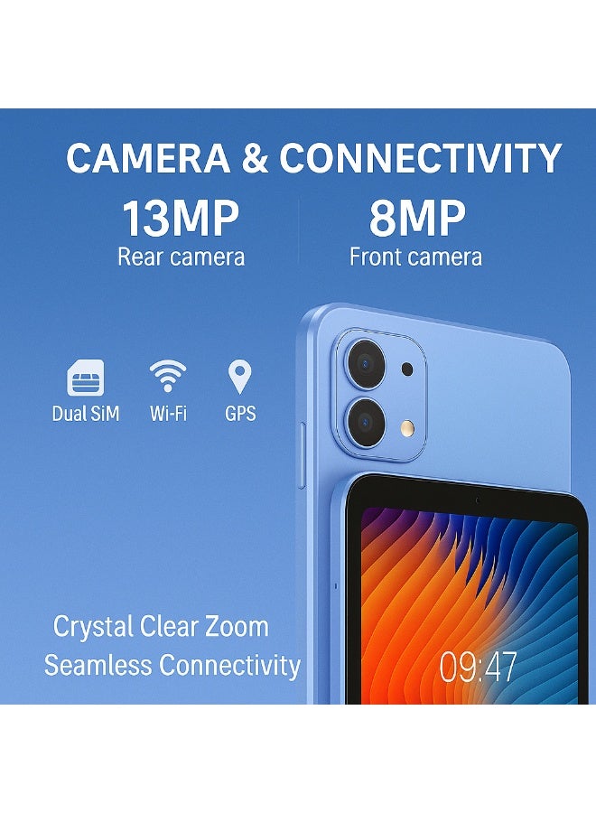 أوتيتو TAB 19 – 10.1-Inch Android 14 Tablet PC, 12GB RAM, 512GB ROM, Octa-Core, 13MP + 8MP Camera, 8000mAh, WiFi + Dual SIM – Blue - Image 5