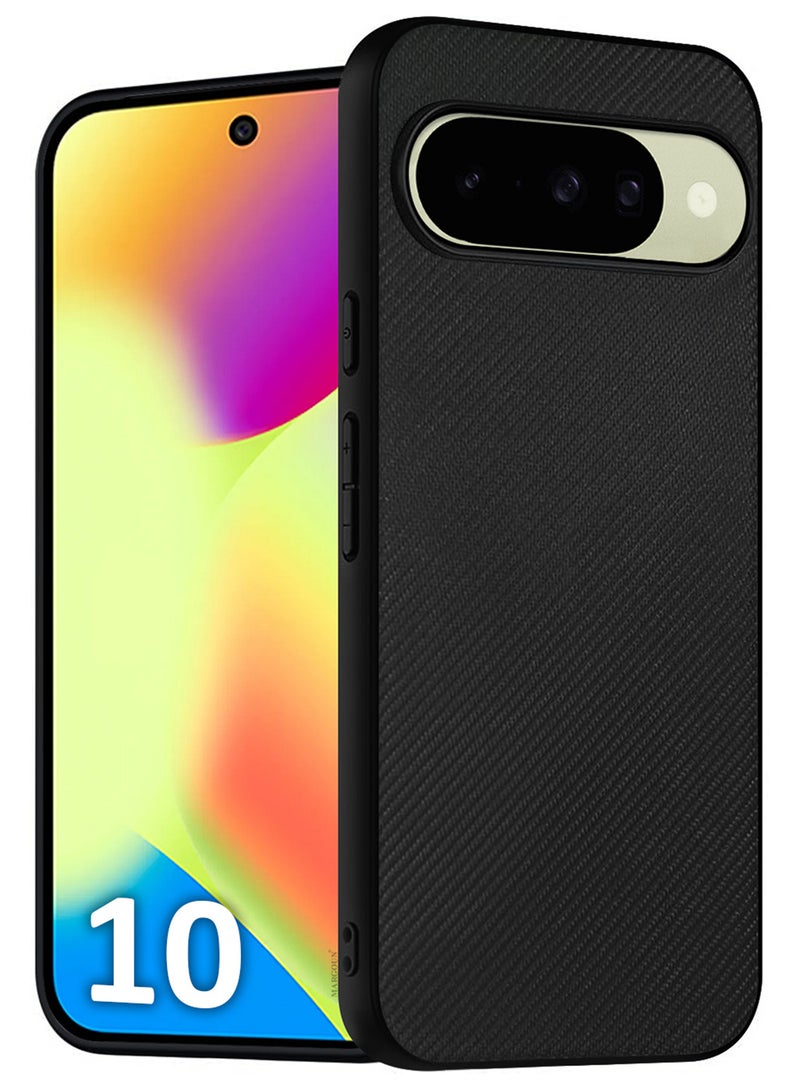 MARGOUN Slim Carbon-Laminated Shockproof Case for Pixel 10 - Hard Carbon-Laminated - Anti-Fingerprint and Durable Case Cover - Black-1 - Image 1