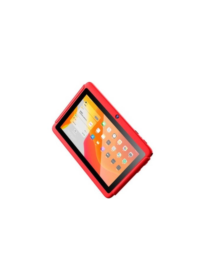أوتيتو Tab 4 Tablet, 7-Inch 1024x600 IPS LCD Display, Octa Core 1.6GHz Processor, 4GB RAM, 128GB ROM, 2.0MP Front + 5.0MP Rear Camera, Android 13, 3000mAh Battery - Red - Image 1