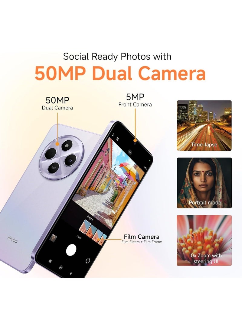 Xiaomi Redmi A4 5G (Starry Black, 6GB RAM, 128GB Storage) | Segment Largest 6.88-inch 120Hz | 50MP Dual Camera | 18W Fast Charging | Charger in The Box - Image 2