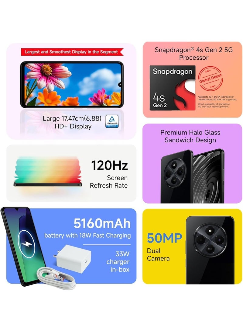 Xiaomi Redmi A4 5G (Sparkle Purple, 6GB RAM, 128GB Storage) | Global Debut SD 4s Gen 2 | Segment Largest 6.88-inch 120Hz | 50MP Dual Camera | 18W Fast Charging - Image 4
