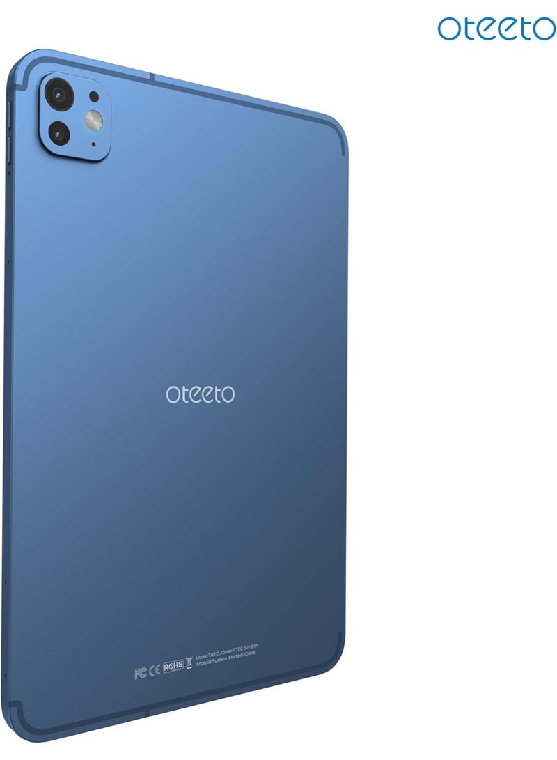 أوتيتو TAB 15 10.1-Inch Android Tablet, 8GB RAM 512GB ROM, 5G Dual SIM, Octa-Core, Android 13, Keyboard And Flip Cover - Blue - Image 2