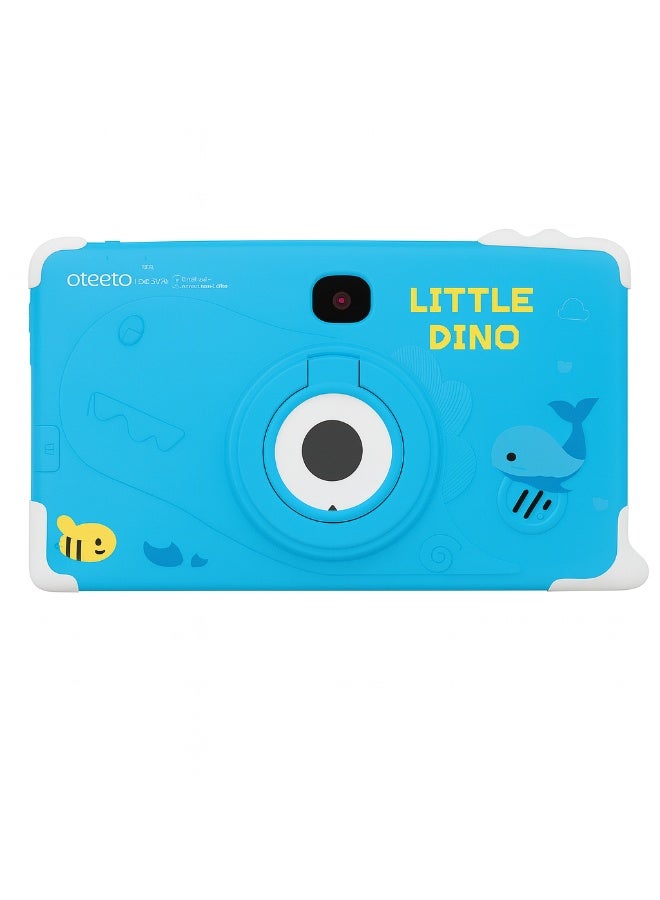 Oteeto K2 Kids Tablet | 7-Inch IPS Display | 4GB RAM + 128GB ROM | Android 13 | Dual Camera | Type-C Charging | Parental Mode | FREE Sunglasses And Stickers - Blue - Image 2