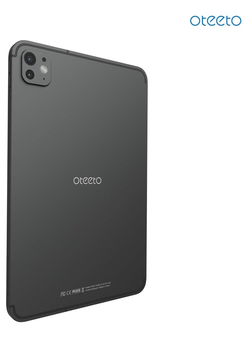Oteeto TAB 15 Tablet/10.1 Inch/4G SIM/iOS Style Operating System/5G Dual SIM/Octa Core Processor/Included Flip CoverAndKeyboard/8GB RAM + 512 GB ROM/Android 13/6000 mAh/8MP Front+13 MP Rear - Grey - Image 3