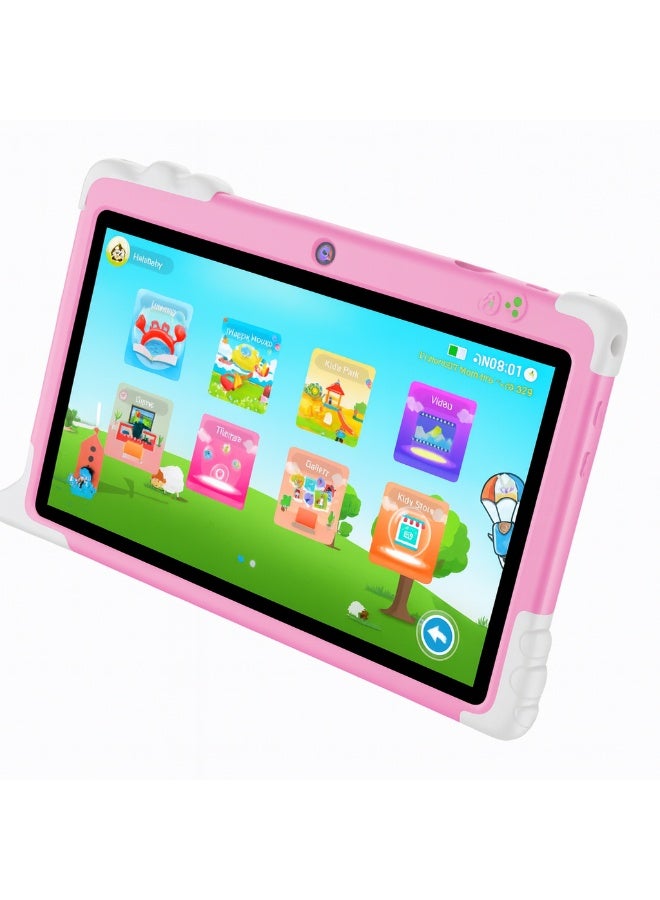 أوتيتو K2 Kids Tablet | 7-Inch IPS Display | 4GB RAM + 128GB ROM | Android 13 | Dual Camera | Type-C Charging | Parental Mode | FREE Sunglasses And Stickers - Pink - Image 1