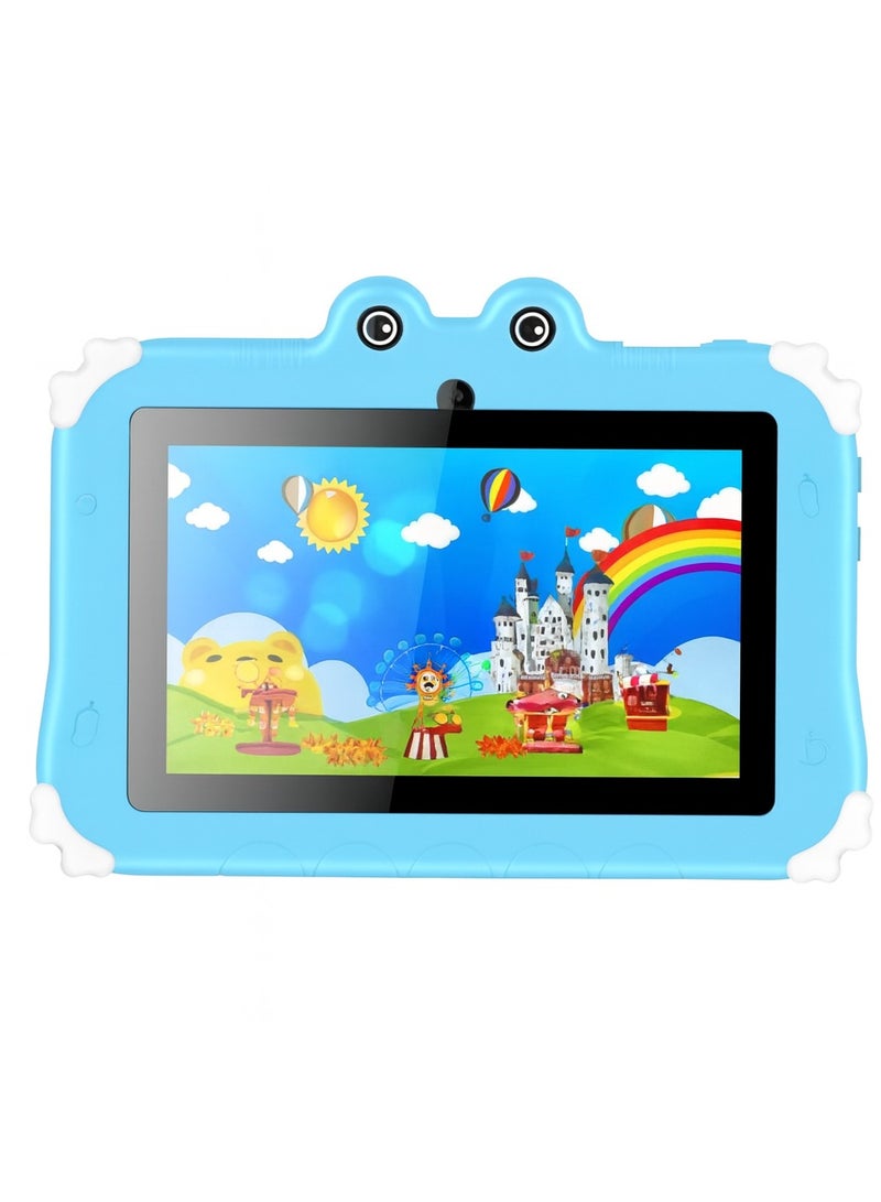 Oteeto TAB 6 Kids Tablet, 7-Inch IPS LCD, 4GB RAM 128GB ROM, Android 13, Dual Camera - Black/Blue - Image 2