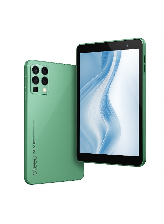 Oteeto TAB 8 – 8-Inch IPS Display | 8 GB RAM + 256 GB ROM | Android 13 | Octa-Core 1.8 GHz | 13 MP + 5 MP Dual Camera | 5000 mAh Battery | Dual SIM + 5G Connectivity | Free Keyboard + Case + OTG + Screen Protector - Green - Image 1