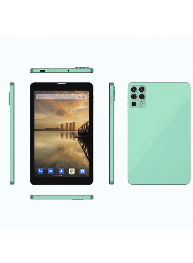 Oteeto TAB 8 – 8-Inch IPS Display | 8 GB RAM + 256 GB ROM | Android 13 | Octa-Core 1.8 GHz | 13 MP + 5 MP Dual Camera | 5000 mAh Battery | Dual SIM + 5G Connectivity | Free Keyboard + Case + OTG + Screen Protector - Green - Image 2