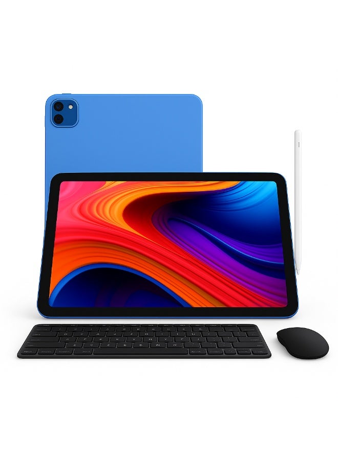 أوتيتو TAB 15 ULTRA – 10.1-Inch HD IPS Display | 8GB RAM + 512GB ROM | Android 13 | Octa-Core Processor | 6000mAh Battery | 5G Dual SIM + Wi-Fi | Dual Camera | Metal Body Tablet with Keyboard And Pen - Blue - Image 1