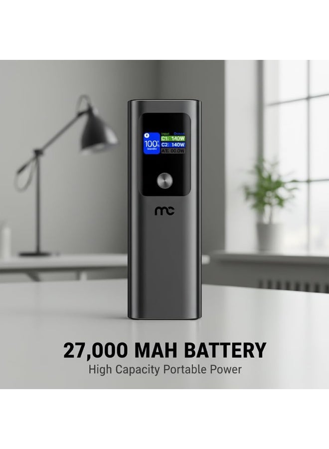 MYCANDY PB-D300 Powerbank – 27,000 mAh | 140W Laptop Charger | Fast Charging | Portable | Multi-Device Support Black - Image 2