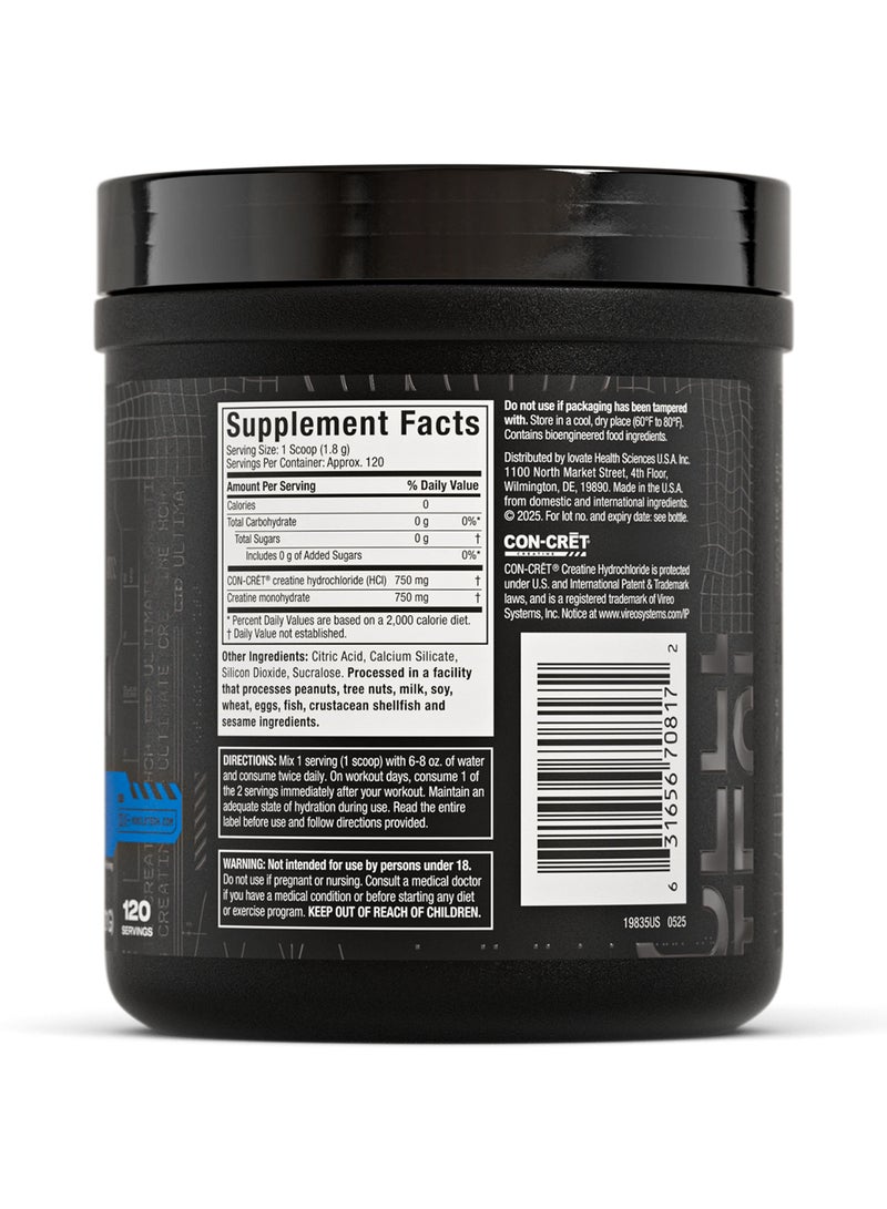MuscleTech Cell-Tech Creactor Creatine HCL + Free-Acid Creatine, Amplify Size, Strength, & Recovery | Provides A Highly Soluble Form Of Creatine, 750MG Creatine HCL | 750MG Free-Acid Creatine | 120 Servings, Unflavored Natural Flavors, Dietary Supplement, Net WT. 8.47 OZ. (240G), 1 Per Serving - Image 2