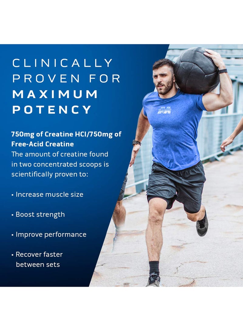MuscleTech Cell-Tech Creactor Creatine HCL + Free-Acid Creatine, Amplify Size, Strength, & Recovery | Provides A Highly Soluble Form Of Creatine, 750MG Creatine HCL | 750MG Free-Acid Creatine | 120 Servings, Unflavored Natural Flavors, Dietary Supplement, Net WT. 8.47 OZ. (240G), 1 Per Serving - Image 4