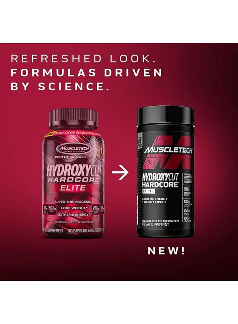MuscleTech Hydroxycut Hardcore Elite Weight Loss and Energy Supplement with Green Coffee, Coleus Forskohlii & L-Theanine, Thermogenic Fat Burner for Men & Women, 110 Rapid-Release Caps. - Image 4