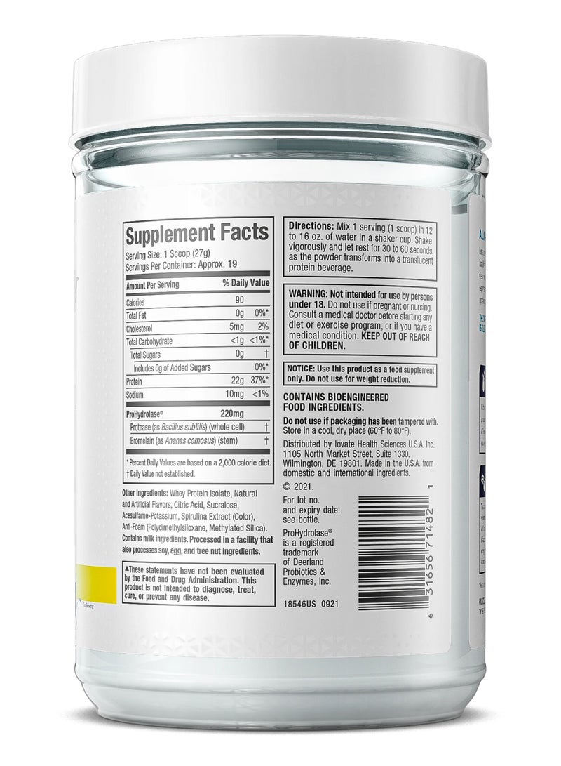 MuscleTech ISO Whey Clear Ultra-Pure Whey Protein Isolate, 22G Protein | 0G Fat | <1G Carbs | Light & Crisp Fruit Flavor Build Lean Muscle | 220MG Prohydrolase For 20% Better Absorption | Lemon Berry Blizzard Natural & Artificial Flavors, Dietary Supplement Net WT. 1.11 LBS. (503G) - Image 2