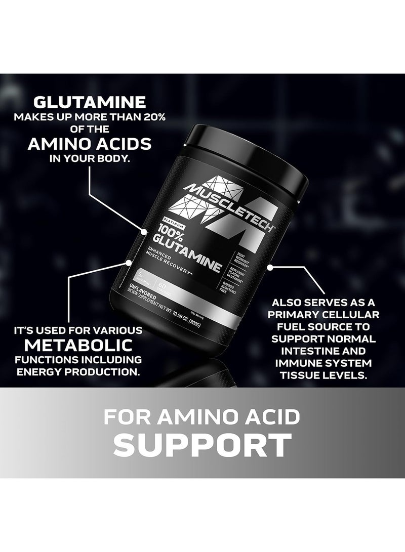 MuscleTech Platinum 100% Glutamine Powder â€“ 5g Glutamine per Serving for Enhanced Muscle Recovery & Post-Workout Support, Unflavored, 60 Servings (300g / 10.58 oz). - Image 4