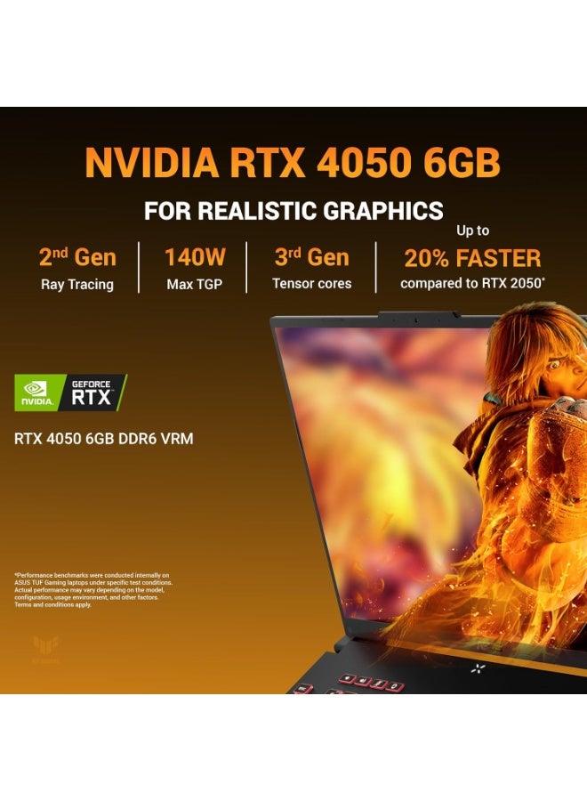 أسوس لابتوب الألعاب TUF A16 مع شاشة WUXGA بحجم 16 بوصة، معالج AMD Ryzen 7 7445HS/ذاكرة RAM سعة 16GB/قرص SSD سعة 2TB/بطاقة رسومات NVIDIA Geforce RTX 4050 بسعة 8GB/نظام Windows 11 Home - Image 4